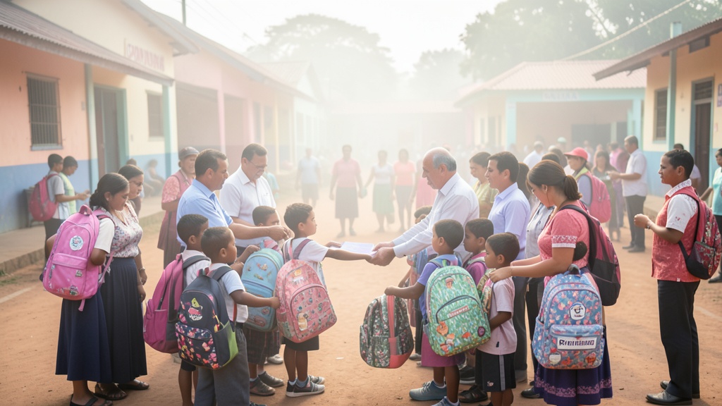 El Triunfo: Mies entrega 80 kits escolares a menores en erradicación del trabajo infantil