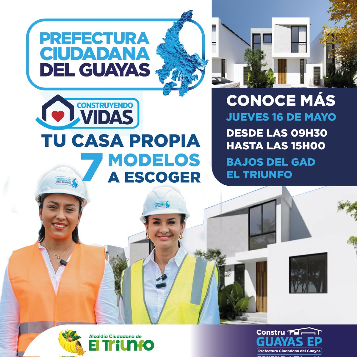 El Triunfo: La Alcaldía abre puertas para mostrar planes de vivienda y financiamiento