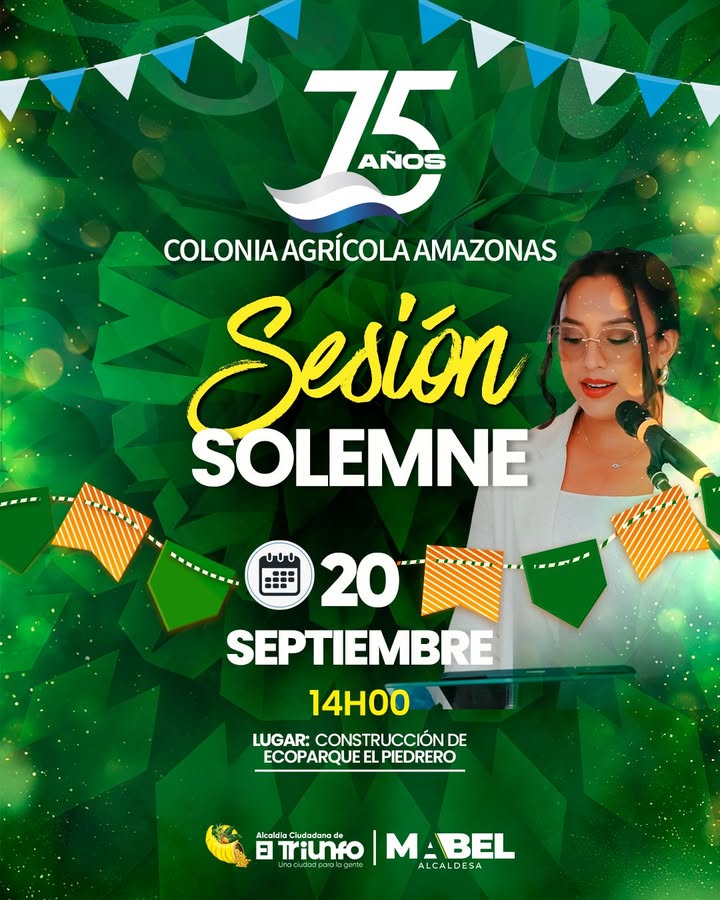 El Triunfo: Colonia Agrícola Amazonas celebra 75 años con sesión solemne