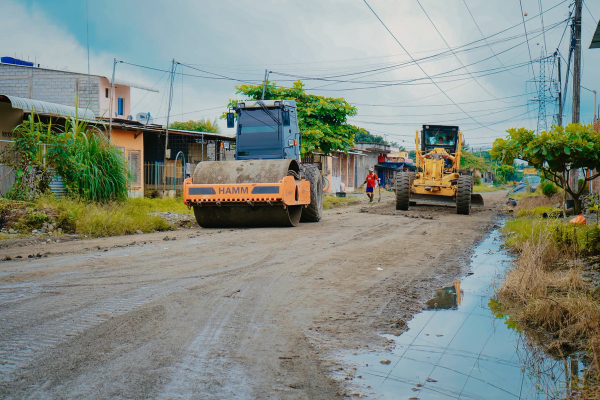 El Triunfo: La Alcaldía inicia la reconformación vial en las principales ciudadelas