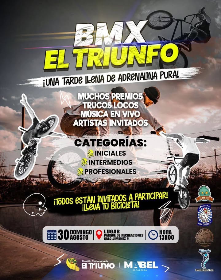 El Triunfo se prepara para el BMX El Triunfo este domingo 30 de agosto